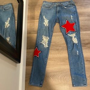 LF Carmar Denim Star Patched Jeans